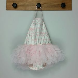 Kate Mack pink tutu ribbon and bow print swimsuit